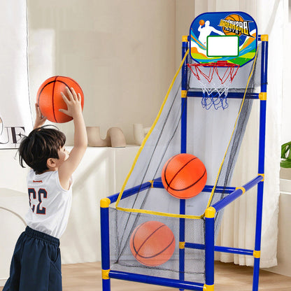 ⏰ NU 50% KORTING!🏀 Indoor basketbal-arcadespel voor kinderen met 4 ballen