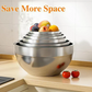 🥣 304 Stainless Steel Mixing Bowl Set with Airtight Lids & Grater Attachments 🔪✨
