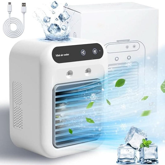 🌞Fris De Lente In Met 52% Korting!❄️Mini Aircooler & Luchtbevochtiger (USB) | Draagbare Luchtkoeler voor Slaapkamer & Bureau | Compact en Stil
