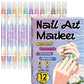 🥳HETE UITVERKOOP 2026🥳💞Meer dan 50k+ verkocht!✨Nail Art Stiften Set met Dubbele Punt | Professionele Pennen voor Nagelkunst