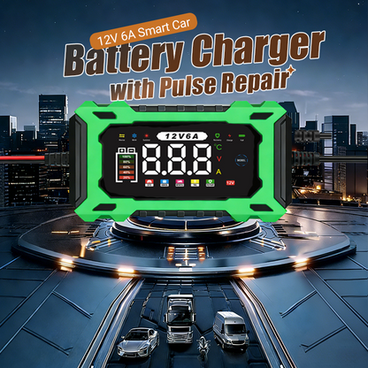 ⏰🔥 BEPERKTE TIJD: 50% KORTING! ⚡ 12V 6A Slimme Auto Acculader met Pulserende Reparatie – Snel, Veilig & Verlengt de Levensduur van je Accu 🚗🔋✨