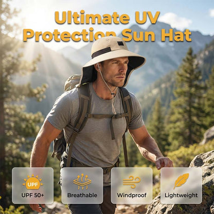 🧢☀️ 50% KORTING! Alsof je een draagbare parasol op je hoofd klikt die je nek, oren en gezicht in de schaduw houdt! UPF 50+, windvast, en ademend – nooit meer verbranden.