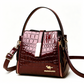 👜 TIJDELIJKE AANBIEDING: 50% KORTING! ✨ Glanzende krokodilprint dames handtas – Gestructureerd, gouden hardware, ruim & chique 💼