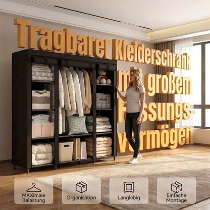 🔥 FLASH AANBIEDING: 50% KORTING! 📦 Draagbare Kledingkast van Niet-Geweven Stof – Stalen Frame – 3 Maten & Eenvoudig te Monteren voor Slaapkamer & Kleedkamer 🏠