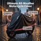 🏍️ NU 50% KORTING! ⏰ Ultieme motorhoes voor alle weersomstandigheden – Zeer stevig, waterdicht en UV-bestendig – Past op de meeste motoren, voorzien van veiligheidsogen en verstevigde naden – perfect voor opslag in de open lucht 🌧️☀️