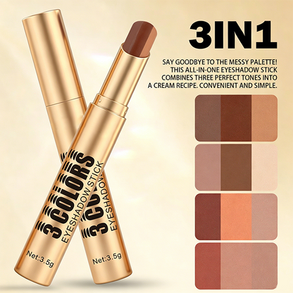 💄TIJDELIJKE AANBIEDING 50% KORTING💥3-in-1 Gradient Eyeshadow Stick – Eén veeg, waterproof, gebogen punt ✨