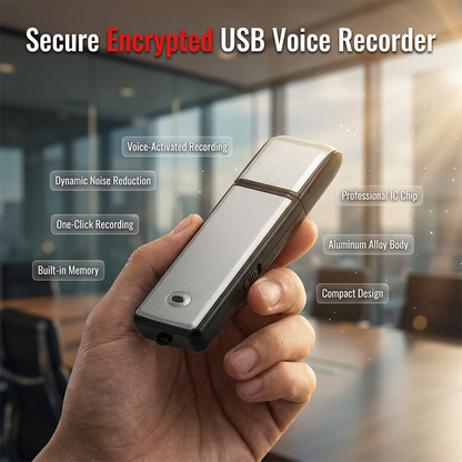 🎙️✨ Draagbare USB Voice Recorder – Heldere Opnames met Ruisonderdrukking voor Elke Situatie
