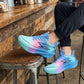 Ademende mesh sneakers met zool met demping voor outdoor en fitness