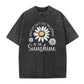 👕☀️Unisex Vintage Gewassen Madeliefje Print Loose Fit T-Shirt