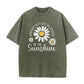 👕☀️Unisex Vintage Gewassen Madeliefje Print Loose Fit T-Shirt