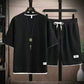 Tweedelige Set van Wafelstof | T-shirt met Korte Mouwen en Short