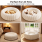 🐱💤 Ultrazacht, rustgevend rond mandje voor katten en honden – Verhoogde rand, knus nestje, perfect voor een rustig dutje 🐶☁️
