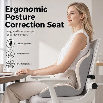 🚀 Ergonomische zitzittingkussen | Perfecte rugondersteuning voor kantoor en auto