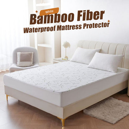 🛏️ TIJDELIJK 50% KORTING ✨ Bamboevezel Waterdichte Matrasbeschermer — Geruisloos TPU, Ademend & 360° Diepe Pasvorm 🌱