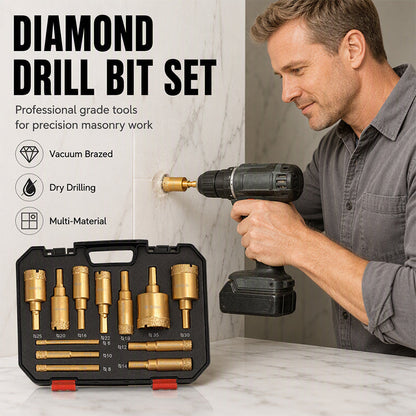 ⏳🔥TIJDELIJK 50% KORTING! ⏰12-Delig Droog Diamant Tegelboor Set (6-35mm)