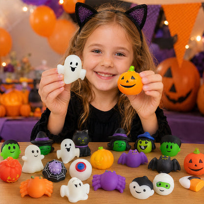 🎃 Diverse mini-squishy’s voor Halloween, perfect voor feestzakje
