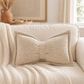 🦋 -50%! 🎀 Decoratief kussen van chenille in de vorm van een vlinderdas – inclusief hoes en vulling – voor op de bank, het bed en in de leeshoek 🛋️