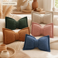 🦋 -50%! 🎀 Decoratief kussen van chenille in de vorm van een vlinderdas – inclusief hoes en vulling – voor op de bank, het bed en in de leeshoek 🛋️