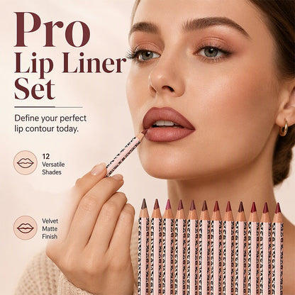 💥Tijdelijke korting!🔥 Set van 12 matte lipliner potloden – Van nudes tot intens rood, een kleur voor elke stemming en elke gelegenheid, een must-have in elke moderne make-uptas 🌹💄