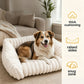 🐾✨50% KORTING! 🐱🐶 Gezellig Sofa Huisdierbedde – Ultrazacht, Verhoogde Bolsterranden & Super-Zachte Geribbelde Pluche. Meer dan 11.382 Blije Huisdieren Slapen in Stijl!✨