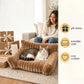 🐾✨50% KORTING! 🐱🐶 Gezellig Sofa Huisdierbedde – Ultrazacht, Verhoogde Bolsterranden & Super-Zachte Geribbelde Pluche. Meer dan 11.382 Blije Huisdieren Slapen in Stijl!✨