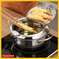 ⏳ Tijdelijke Actie ⏰ Roestvrijstalen Tempura Frituurpan – Met Thermometer, Afdruiprek & Diepe Pan ✨