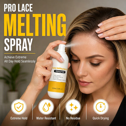 🔥 Koop er 1, krijg er 1 gratis! Sterke lace melting spray – urenlang perfecte hold, geen plakkerig residu, eenvoudig afwasbaar met water! 💧💪
