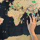 🌍 Krasbare wereldkaart-reisdagboek | Kras je reisroutes open, stijlvolle wanddecoratie & het perfecte cadeau voor wereldreizigers!