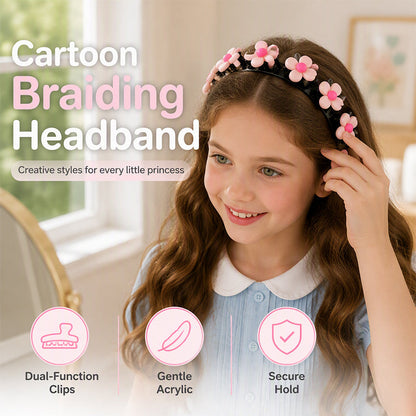 🌸✨ 50% KORTING! Elke ochtend strijd met haren? Deze cartoon haarband met ingebouwde vlechtclips maakt in seconden een vlechtje – 13 vrolijke printjes!