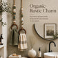 💧 2+1 GRATIS！！🏡 Decoratieve Handdoekhanger met Kralen & Houten Ring | Praktisch voor Keuken & Badkamer | Handig Ophangen met een Warme, Natuurlijke Look