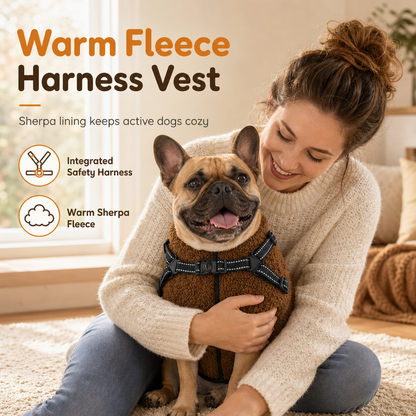 📢📢50% KORTING!! ⏰ Warme winterjas voor honden met reflecterende strepen en harnas voor kleine en middelgrote honden🐶❄️