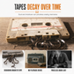 Transparante draagbare cassettespeler en cassette-naar-MP3-converter met USB-C