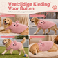Warm vestje voor huisdieren van gevoerde fleece met cartoon borduursel, geschikt voor honden en katten