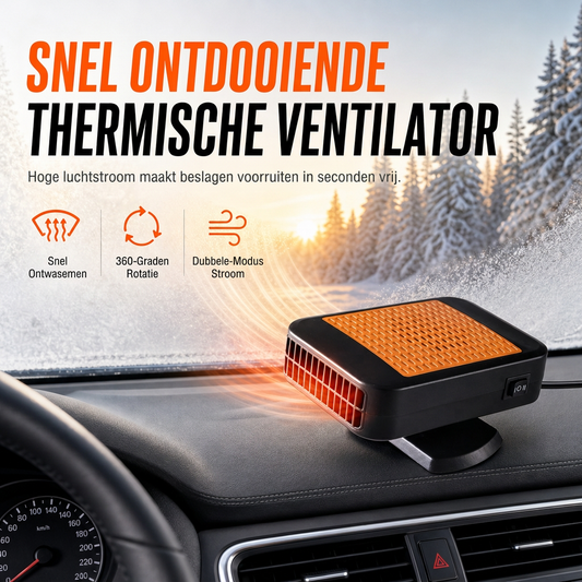 🚗 Draaibare 12V Auto Ontdooi- en Ontwasemingsventilator