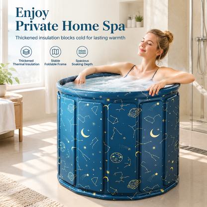 🔥 50% KORTING 🛁 Draagbaar opvouwbaar bad voor volwassenen – Groot, extra dik, geïsoleerd bad met kussen en afvoerpijp ✨