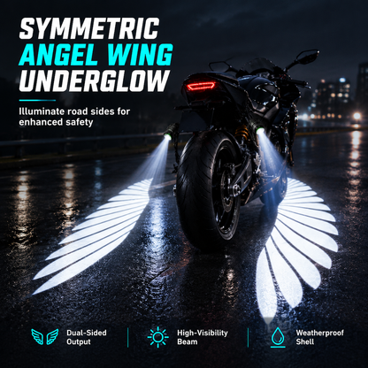 ⏳ Tijdelijke aanbieding⏳ ✨ Waarom zou je motor saai blijven? Met deze LED-vleugelprojectie geef je hem een unieke look – aluminium behuizing, drie kleuren, symmetrisch patroon.