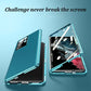 Lederen en Glas Dual Sided Magnetische Case voor Samsung Galaxy S22/S23