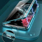 Lederen en Glas Dual Sided Magnetische Case voor Samsung Galaxy S22/S23