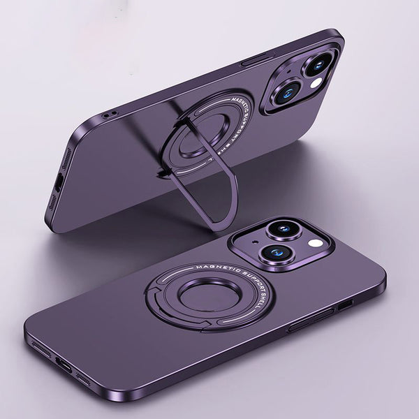 Magnetische Stand Frosted Handle Hard Case beschermhoes voor iPhone-4